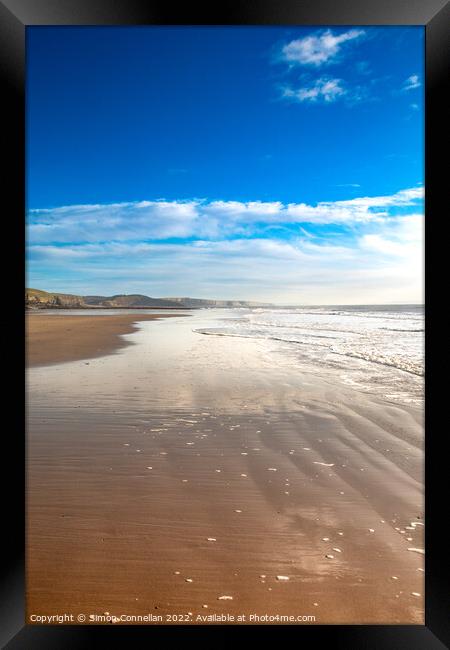 Ogmore Beach, South Wales Framed Print by Simon Connellan