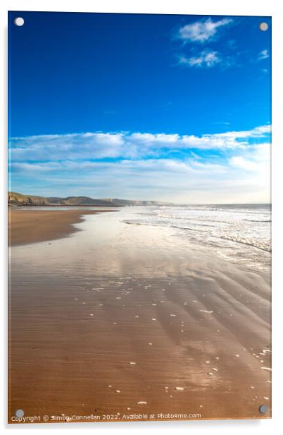 Ogmore Beach, South Wales Acrylic by Simon Connellan