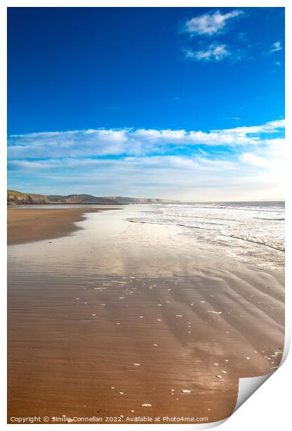 Ogmore Beach, South Wales Print by Simon Connellan