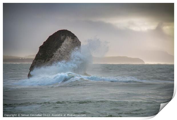 Stag Rock, Freshwater Bay Print by Simon Connellan