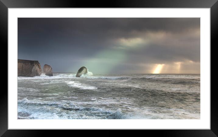 Stormy Skies Freshwater Bay Framed Mounted Print by Simon Connellan