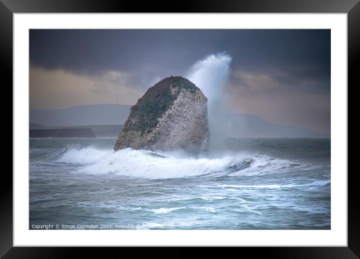 Stag Rock Framed Mounted Print by Simon Connellan