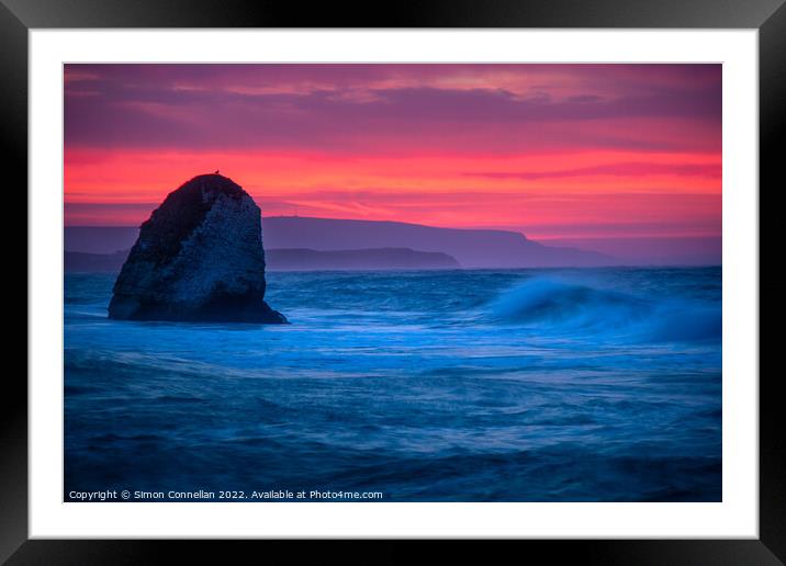 Stag Rock Sunrise Framed Mounted Print by Simon Connellan