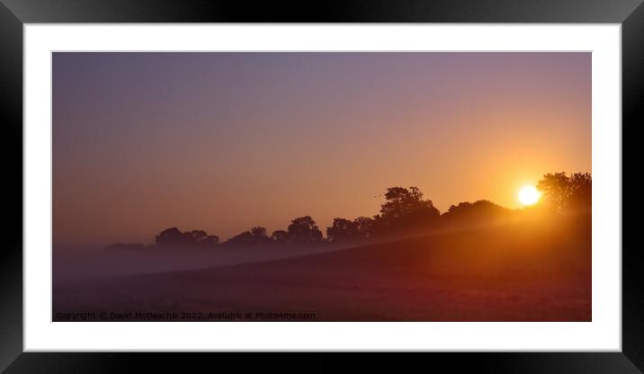 Misty Morning Sunrise  Framed Mounted Print by David McGeachie