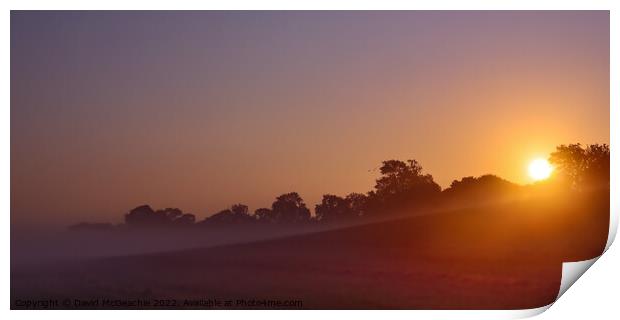 Misty Morning Sunrise  Print by David McGeachie