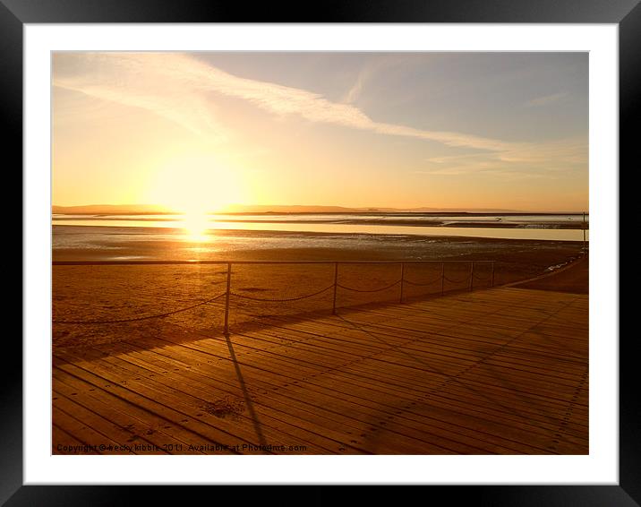 burnham sunset Framed Mounted Print by becky kibble