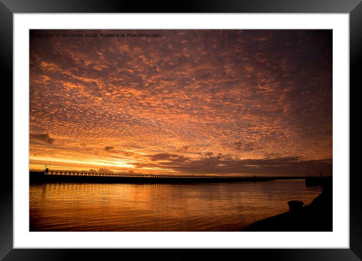 Red Sky in the Morning - re-work Framed Mounted Print by Jim Jones