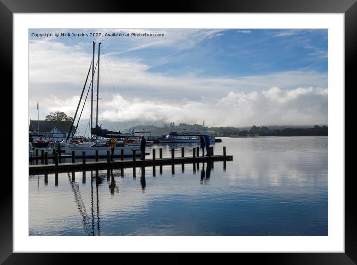 Quays at Waterhead Ambleside Early Morning Framed Mounted Print by Nick Jenkins