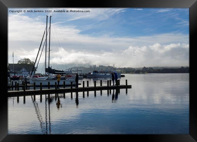 Quays at Waterhead Ambleside Early Morning Framed Print by Nick Jenkins