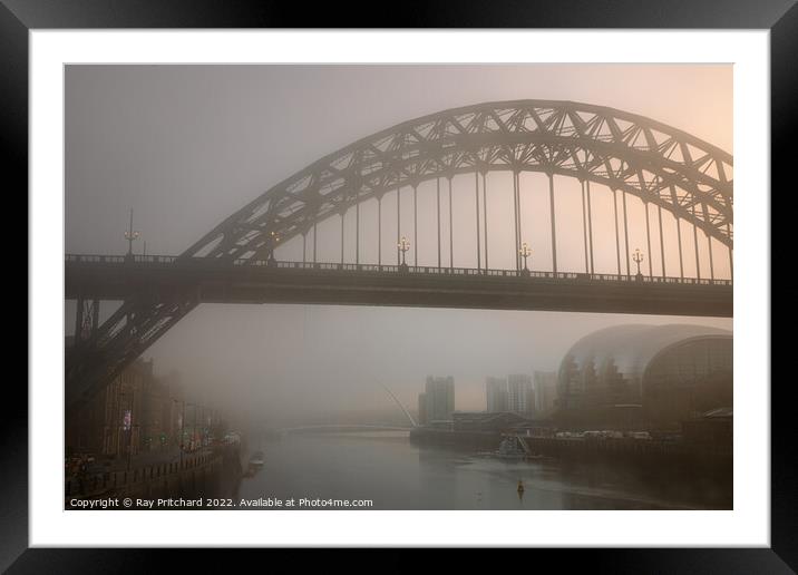 Misty Tyne Framed Mounted Print by Ray Pritchard
