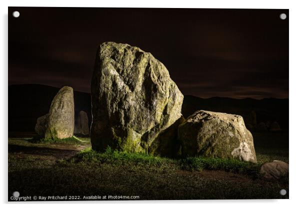 Castlerigg Stones Acrylic by Ray Pritchard