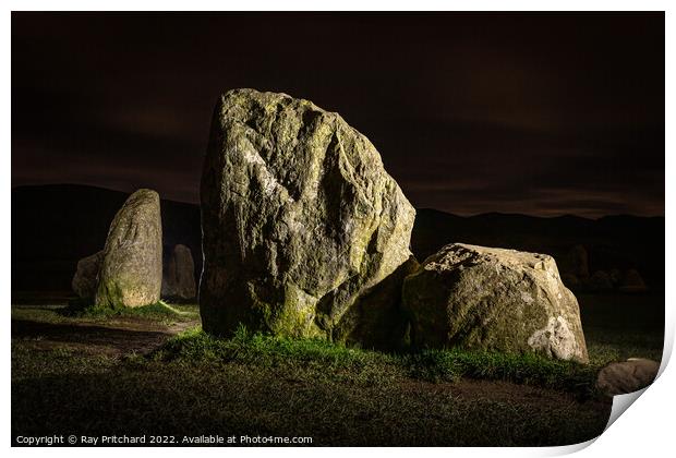 Castlerigg Stones Print by Ray Pritchard