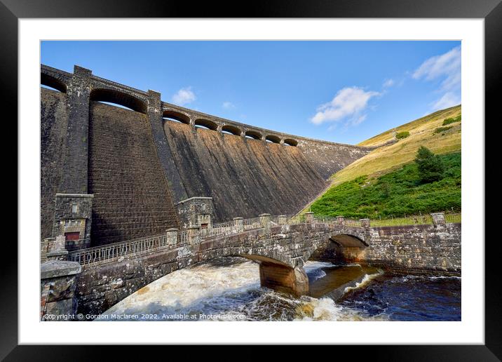 The Claerwen Dam, Elan Valley, Wales Framed Mounted Print by Gordon Maclaren