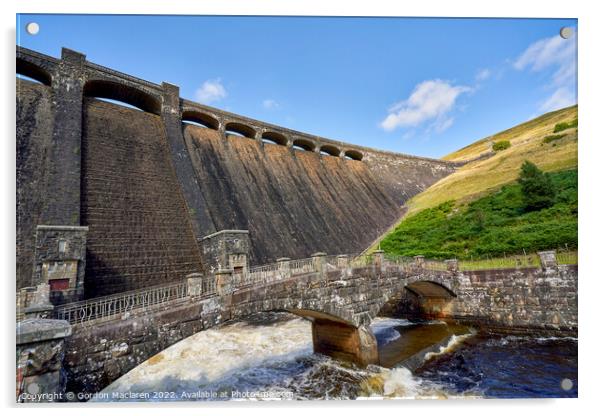 The Claerwen Dam, Elan Valley, Wales Acrylic by Gordon Maclaren