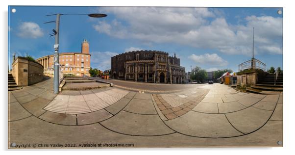 360 panorama captured in the Memorial Garden in the city of Norwich Acrylic by Chris Yaxley