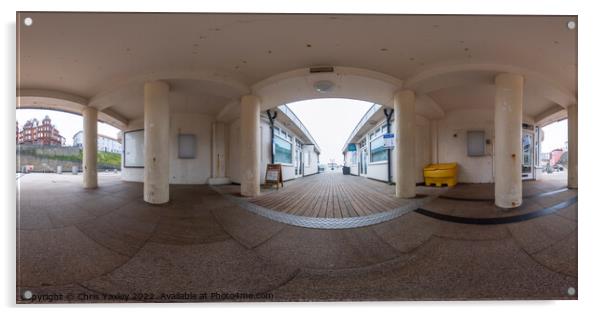 360 panorama captured at the entrance to Cromer pier Acrylic by Chris Yaxley