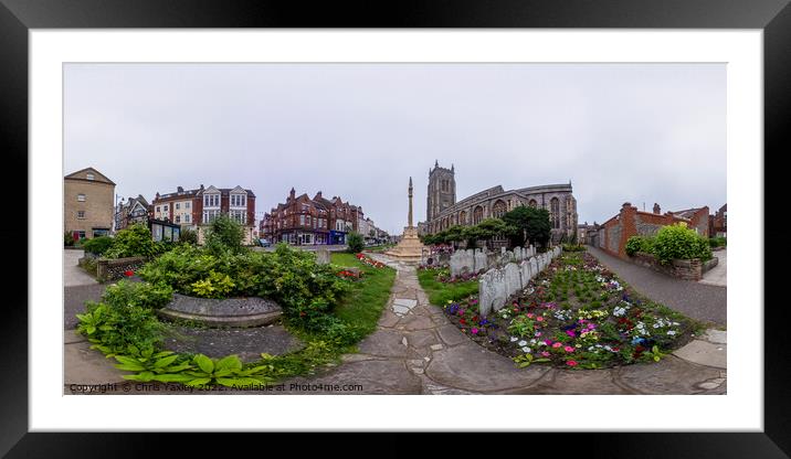 360 panorama of Cromer church, Norfolk Framed Mounted Print by Chris Yaxley