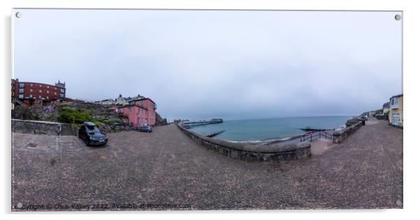 360 panorama of the promenade in the seaside town of Cromer Acrylic by Chris Yaxley