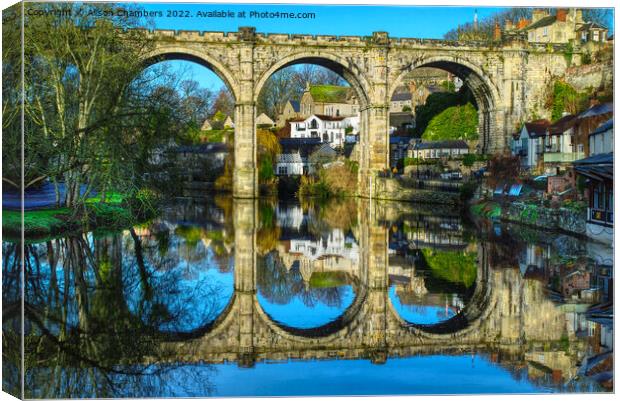 Knaresborough Viaduct Close Up Canvas Print by Alison Chambers