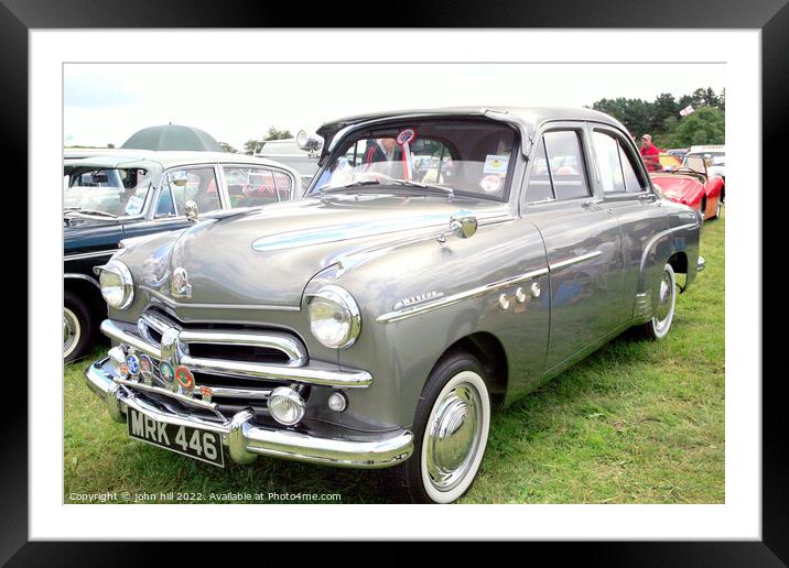 1954  Vauxhall Wyvern. Framed Mounted Print by john hill