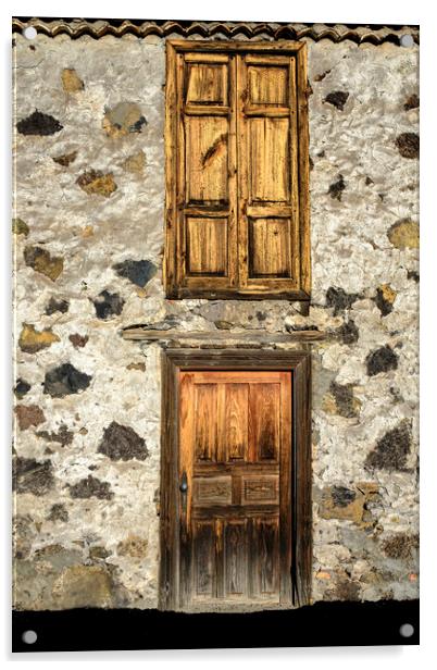 120 year old house Tenerife Acrylic by Phil Crean