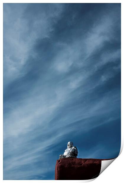 Silver Buddha Print by Phil Crean