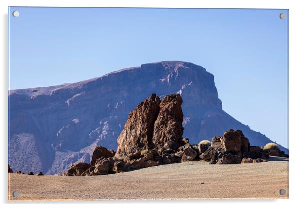Volcanic landscape Tenerife Acrylic by Phil Crean