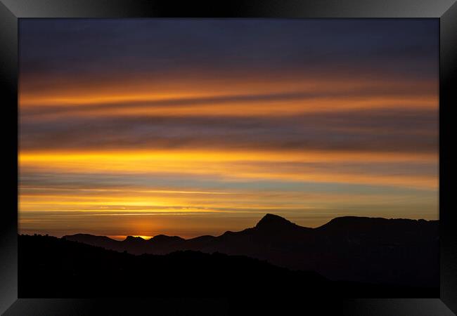 Dawn sky over Tenerife Framed Print by Phil Crean