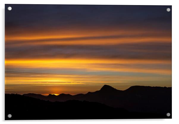 Dawn sky over Tenerife Acrylic by Phil Crean