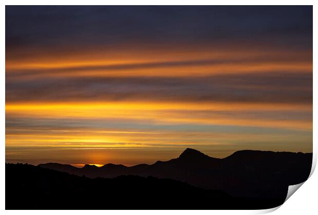 Dawn sky over Tenerife Print by Phil Crean