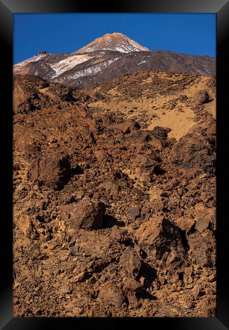 Peak of Teide and solidified lava Tenerife Framed Print by Phil Crean
