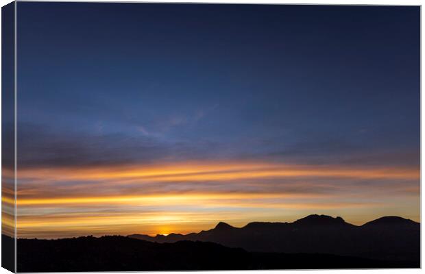 Dawn sky over Tenerife Canvas Print by Phil Crean