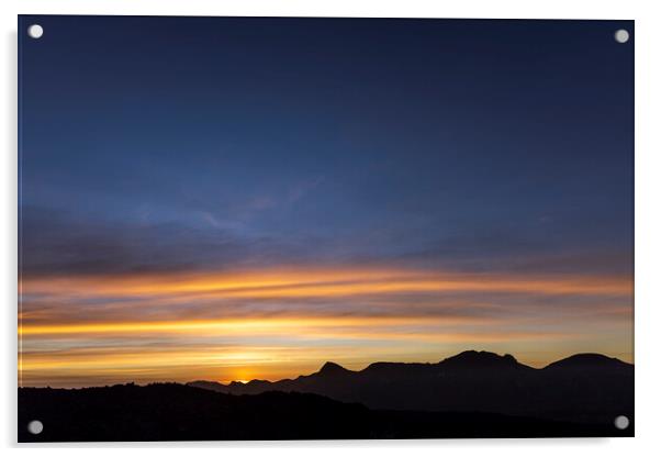Dawn sky over Tenerife Acrylic by Phil Crean