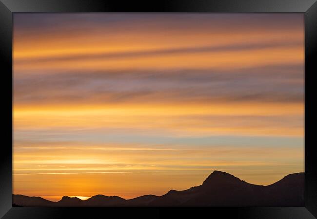 Dawn sky over Tenerife Framed Print by Phil Crean
