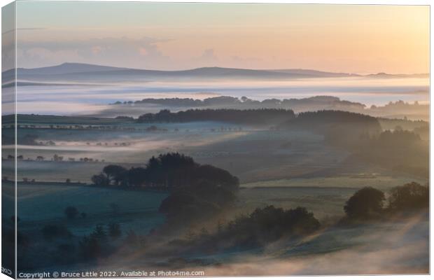 Enchanting Misty Morning View Canvas Print by Bruce Little