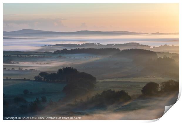 Enchanting Misty Morning View Print by Bruce Little