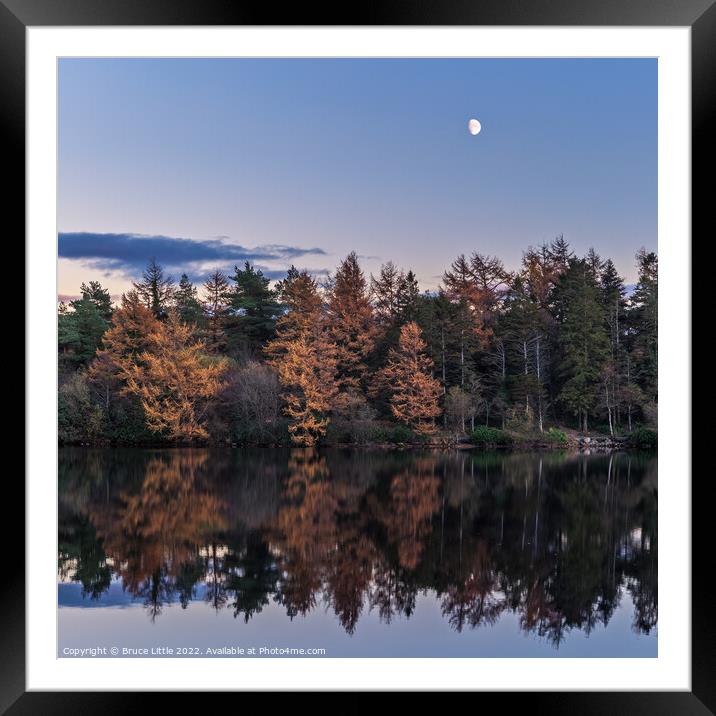 Enchanting Moonrise over Still Waters Framed Mounted Print by Bruce Little