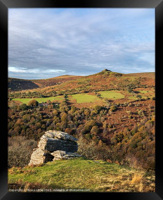 Dart Valley View Framed Print by Bruce Little