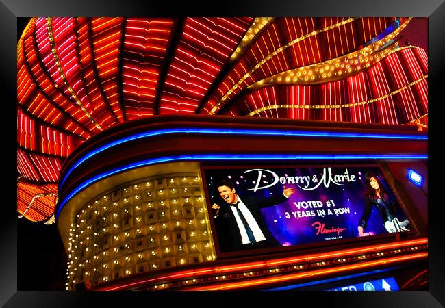 Donny And Marie Osmond Flamingo Hotel Las Vegas Framed Print by Andy Evans Photos