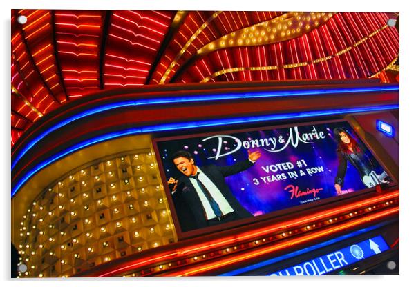 Donny and Marie Osmond Light Up The Strip! Acrylic by Andy Evans Photos