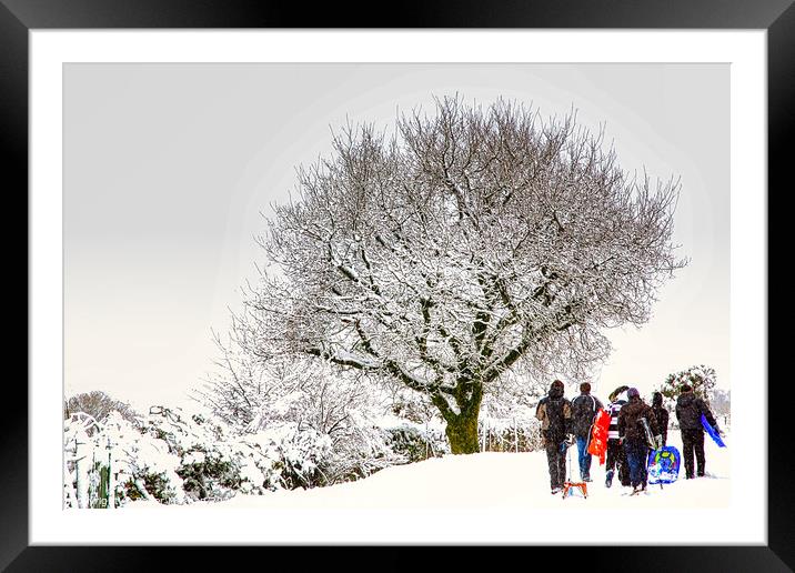 Snowy Dartmoor Wonders Framed Mounted Print by Roger Mechan
