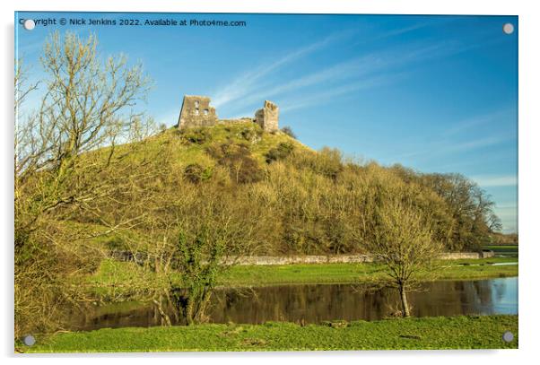 Dryslwyn Castle Carmarthenshire Acrylic by Nick Jenkins