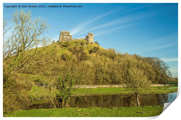 Dryslwyn Castle Carmarthenshire Print by Nick Jenkins