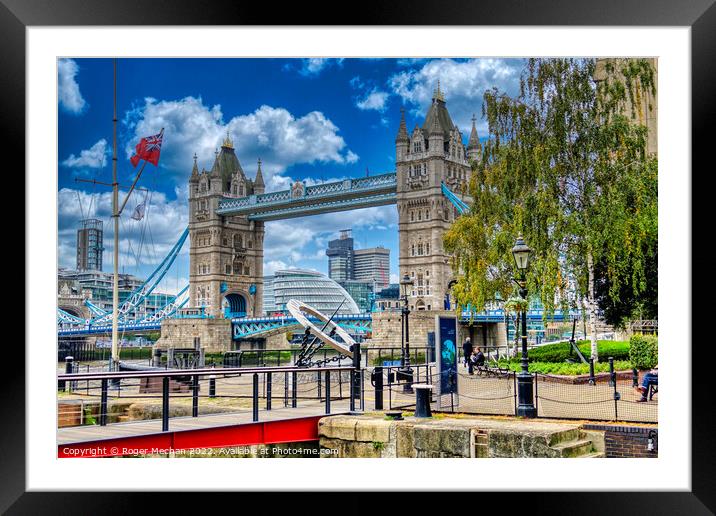 London's Iconic Tower Bridge Framed Mounted Print by Roger Mechan