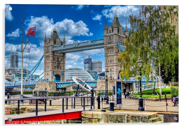 London's Iconic Tower Bridge Acrylic by Roger Mechan