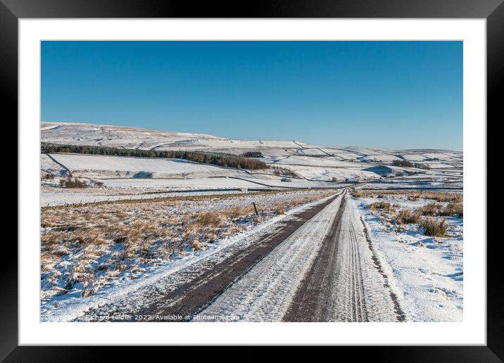 Down to Langdon Beck in Winter Framed Mounted Print by Richard Laidler