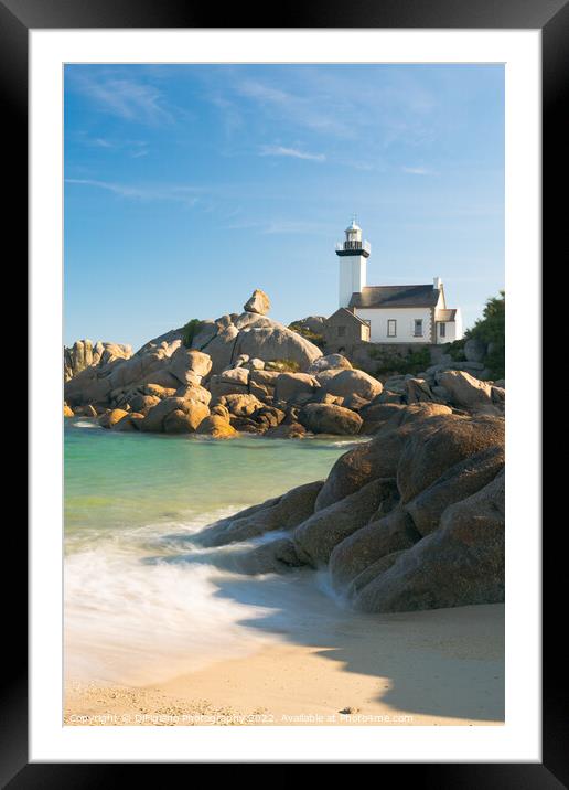 The Lighthouse At Pontusval Framed Mounted Print by DiFigiano Photography