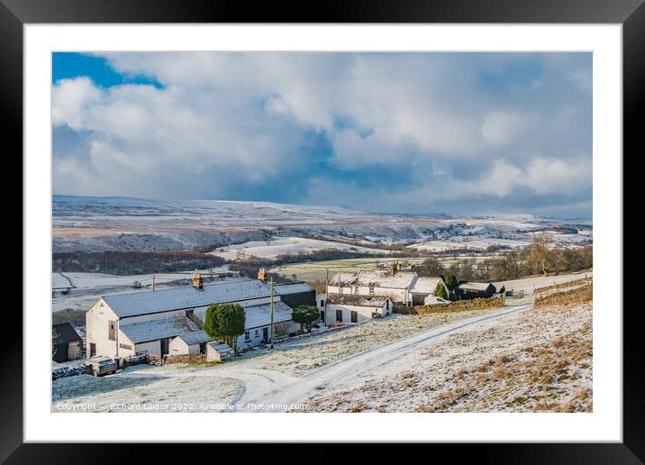 Arla Burn and West Farms in Winter Framed Mounted Print by Richard Laidler