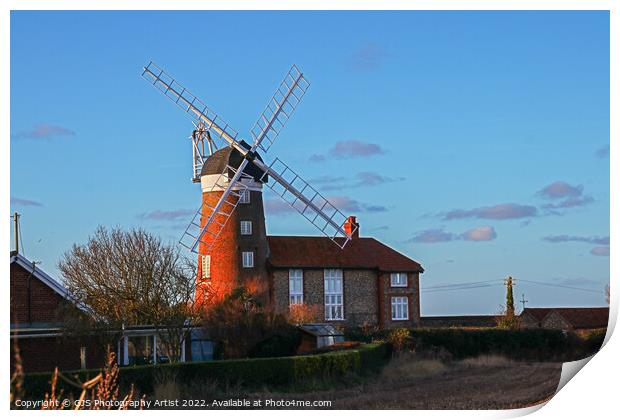 Weybourne Windmill Norfolk Coast Print by GJS Photography Artist