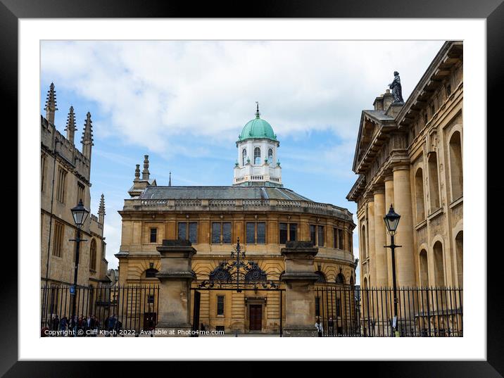 Sheldonian Theatre Oxford Framed Mounted Print by Cliff Kinch